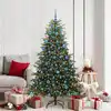 Image de Sapin De Noël Artificiel Vert 180 Cm Pvc, Métal Et Plastique Vidaxl