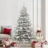 Image de Sapin De Noël Artificiel À Branches Articulées Blanc 210 Cm Vidaxl