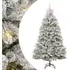 Image de Sapin De Noël Artificiel Vert Et Blanc 300 Cm Pvc Et Métal Vidaxl