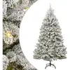 Image de Vidaxl sapin artificiel vert et blanc 300 cm pvc et métal