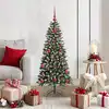 Image de Sapin De Noël Artificiel Vert 120 Cm Pvc, Plastique Et Acier Vidaxl