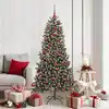 Image de Sapin De Noël Artificiel Vert 180 Cm Pvc, Plastique Et Acier Vidaxl