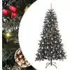 Image de Sapin De Noël Artificiel Vert 210 Cm Pvc, Plastique Et Acier Vidaxl