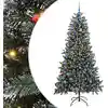 Image de Sapin De Noël Artificiel Vert 210 Cm Pvc, Plastique Et Acier Vidaxl