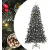 Image de Sapin De Noël Artificiel Vert 240 Cm Pvc, Plastique Et Acier Vidaxl