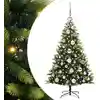 Image de Arbre De Noël Artificiel À Charnières 150 Led Vert 120 Cm Vidaxl