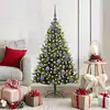 Image de Arbre De Noël Artificiel À Charnières 150 Led Vert 120 Cm Vidaxl