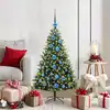 Image de Arbre De Noël Artificiel À Charnières 150 Led Vert 120 Cm Vidaxl