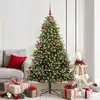 Image de Arbre De Noël Artificiel En Silicone Flexible 300 Leds 180 Cm Vidaxl