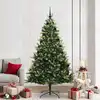 Image de Arbre De Noël Artificiel En Silicone Flexible 300 Leds Vert Vidaxl