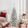 Image de Sapin De Noël Artificiel Avec 150 Led Avec Support Blanc 120 Cm Vidaxl