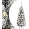 Image de Vidaxl sapin artificiel avec 150 led avec support blanc 120 cm