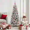 Image de Sapin De Noël Artificiel Blanc 150 Cm Vidaxl