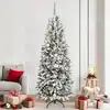 Image de Sapin De Noël Artificiel Avec 300 Led Avec Support Blanc 210 Cm Vidaxl