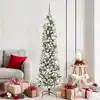 Image de Sapin De Noël Artificiel Blanc 180 Cm Pvc, Métal Et Plastique Vidaxl