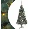 Image de Arbre De Noël Artificiel Pré-éclairé Avec Ensemble De Boules Vidaxl
