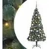 Image de Arbre De Noël Artificiel Pré-éclairé Avec Ensemble De Boules Vidaxl