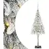 Image de Sapin De Noël Avec 150 Led Blanc 120 Cm Pe Et Acier Vidaxl