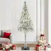 Image de Sapin De Noël Avec 300 Led Blanc 210 Cm Pe Et Acier Vidaxl