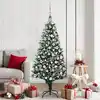 Image de Sapin De Noël Artificiel Vert 180 Cm Pvc, Acier Et Plastique Vidaxl