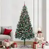 Image de Sapin De Noël Artificiel Vert 210 Cm Pvc, Acier Et Plastique Vidaxl