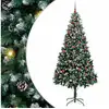 Image de Vidaxl sapin artificiel vert 210 cm pvc, acier et plastique