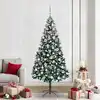 Image de Sapin De Noël Artificiel Vert 210 Cm Pvc, Acier Et Plastique Vidaxl