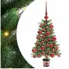 Image de Vidaxl sapin avec 150 led avec support vert 65 cm pe
