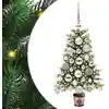 Image de Sapin De Noël Avec 150 Led Avec Support Vert 65 Cm Pe Vidaxl