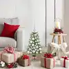 Image de Sapin De Noël Avec 150 Led Avec Support Vert 65 Cm Pe Vidaxl