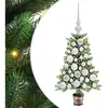 Image de Vidaxl sapin avec 150 led avec support vert 65 cm pe