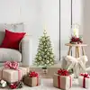 Image de Sapin De Noël Avec 150 Led Avec Support Vert 65 Cm Pe Vidaxl