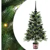 Image de Vidaxl sapin avec 150 led avec support vert 90 cm pe