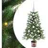Image de Vidaxl sapin avec 150 led avec support vert 90 cm pe