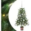 Image de Vidaxl sapin avec 150 led avec support vert 90 cm pe
