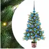 Image de Vidaxl sapin avec 150 led avec support vert 90 cm pe