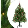 Image de Vidaxl sapin avec 150 led avec support vert 120 cm pe