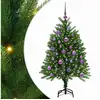 Image de Vidaxl sapin avec 150 led avec support vert 120 cm pe