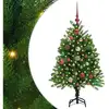 Image de Vidaxl sapin avec 150 led avec support vert 120 cm pe