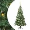 Image de Vidaxl sapin avec 150 led avec support vert 120 cm pvc