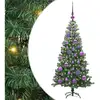 Image de Vidaxl sapin avec 150 led avec support vert 120 cm pvc