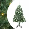 Image de Vidaxl sapin avec 150 led avec support vert 150 cm pvc
