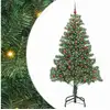 Image de Vidaxl sapin avec 300 led avec support vert 210 cm pvc