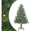 Image de Sapin De Noël Avec 300 Led Avec Support Vert 210 Cm Pvc Vidaxl