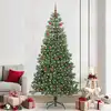 Image de Sapin De Noël Avec 300 Led Avec Support Vert 240 Cm Pvc Vidaxl