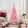 Image de Sapin De Noël Avec 150 Led Avec Support Rose 120 Cm Pvc Vidaxl