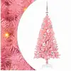 Image de Vidaxl sapin avec 150 led avec support rose 120 cm pvc