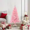 Image de Sapin De Noël Avec 150 Led Avec Support Rose 120 Cm Pvc Vidaxl