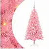 Image de Vidaxl sapin avec 150 led avec support rose 120 cm pvc