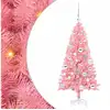 Image de Vidaxl sapin avec 150 led avec support rose 120 cm pvc